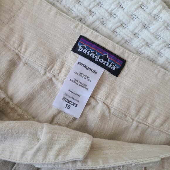 Patagonia Light Beige 100% Hemp Pants Women's Size 10 - Picture 4 of 10